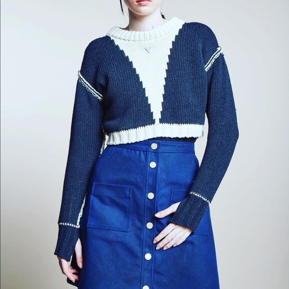 Vaute Couture Waxed Canvas A Line Skirt